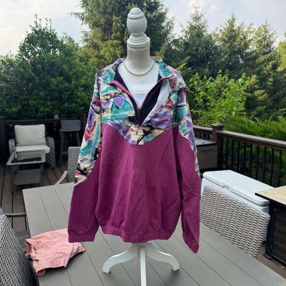 Vintage 90s HEAD Sportswear Quarter-Zip Pullover - Size M  Description: Bold and - Picture 1 of 7